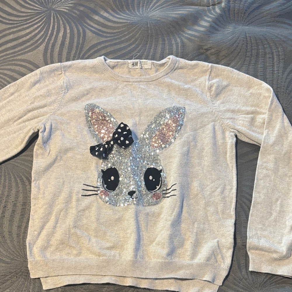 H&M Silver Bunny Kids Sweater